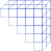 Rectangle Cuboid Block Wireframe Element from Volumetric Shapes Set