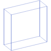 Rectangle Cuboid Wireframe 1 Element from Volumetric Shapes Set