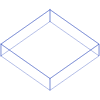 Rectangle Cuboid Wireframe 2 Element from Volumetric Shapes Set