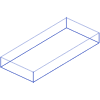 Rectangle Cuboid Wireframe 3 Element from Volumetric Shapes Set