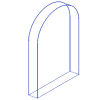 Rectangle Curve Wireframe 1 Element from Volumetric Shapes Set
