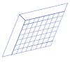 Rectangle Oblique Wireframe Element from Volumetric Shapes Set