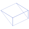 Rectangle Pyramid Wireframe Element from Volumetric Shapes Set