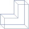 Rectangle Stairs Cuboid 2 Wireframe Element from Volumetric Shapes Set