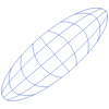 Sphere Oval Globe 2 Wireframe Element from Volumetric Shapes Set