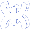 Spider Wireframe Element from Volumetric Shapes Set