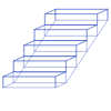 Stairs Wireframe 2 Element from Volumetric Shapes Set
