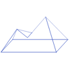 Triangle Pyramid Mountain Wireframe Element from Volumetric Shapes Set