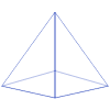Triangle Pyramid Wireframe 1 Element from Volumetric Shapes Set