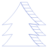 Triangle Tree Wireframe Element from Volumetric Shapes Set
