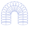 Tube Cylinder Spring Wireframe 2 Element from Volumetric Shapes Set