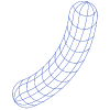 Tube Worm Wireframe Element from Volumetric Shapes Set