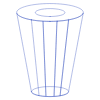 Vase Cylinder Wireframe Element from Volumetric Shapes Set