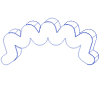 Zigzag Wireframe 1 Element from Volumetric Shapes Set