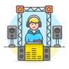 Dj Booth 1 Illustration from UX Colors Set