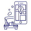 Car Damaged Location Illustration from UX Line Set