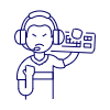 Player Fighting 4 Illustration from UX Line Set