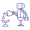 Watering Robot 2 Illustration from UX Line Set