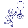 Mail Balloon 2 illustration - Free transparent PNG, SVG. No sign up needed.