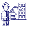 Firefighter 1 2 Illustration from UX Line Set