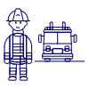 Firefighter 2 1 Illustration from UX Line Set