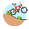 Bike Mountain Illustration from UX Colors Set