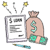 Money Loan illustration - Free transparent PNG, SVG. No sign up needed.
