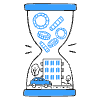 Investing Hourglass Illustration from Brooklyn Set