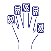 Fringerprints Hand 1 Illustration from UX Line Set