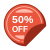 50 Percent Off Sticker element - Free transparent PNG, SVG. No Sign up needed.