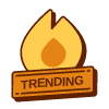 Trending Fire Sticker element - Free transparent PNG, SVG. No Sign up needed.