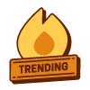 Trending Fire Sticker element - Free transparent PNG, SVG. No sign up needed.
