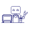 Barista Robot illustration - Free transparent PNG, SVG. No sign up needed.