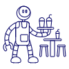 Waiter Robot 3 Illustration from UX Line Set