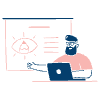 Designer Giving A Keynote 2 Illustration from Free illustrations Set