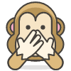 Speak No Evil Monkey emoji - Free transparent PNG, SVG. No sign up needed.