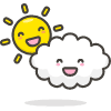 Sun Behind Cloud emoji - Free transparent PNG, SVG. No sign up needed.
