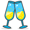 Clinking Glasses 2 Emoji from Emoji - Free Set | Free Download as SVG Vector and Transparent PNG | Streamline emojis