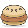 Hamburger 1 emoji - Free transparent PNG, SVG. No sign up needed.