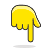 Backhand Index Pointing Down 1 emoji - Free transparent PNG, SVG. No sign up needed.