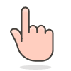 Backhand Index Pointing Up 2 emoji - Free transparent PNG, SVG. No sign up needed.