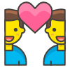 Couple With Heart Man Man 1 emoji - Free transparent PNG, SVG. No sign up needed.