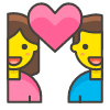 Couple With Heart Woman Man 1 emoji - Free transparent PNG, SVG. No sign up needed.