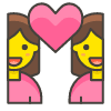 Couple With Heart Woman Woman 1 emoji - Free transparent PNG, SVG. No sign up needed.