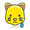 Crying Cat Face emoji - Free transparent PNG, SVG. No sign up needed.
