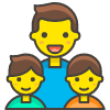 Family Man Boy Boy 1 emoji - Free transparent PNG, SVG. No sign up needed.