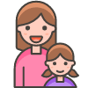 Family Woman Girl 2 emoji - Free transparent PNG, SVG. No sign up needed.