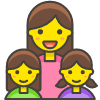 Family Woman Girl Girl 1 Element from Emoji - Free Set