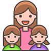 Family Woman Girl Girl 2 emoji - Free transparent PNG, SVG. No sign up needed.