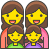 Family Woman Woman Girl Girl 1 Element from Emoji - Free Set